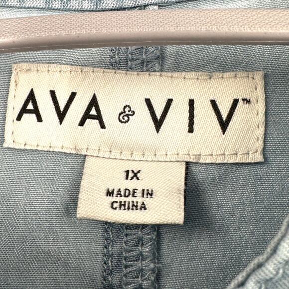 Ava & Viv Light Blue Denim Jacket - Picture 3 of 6